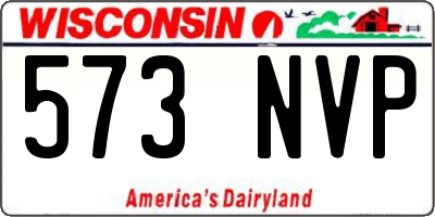 WI license plate 573NVP