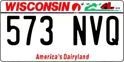 WI license plate 573NVQ