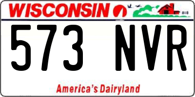 WI license plate 573NVR