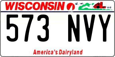 WI license plate 573NVY