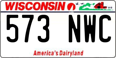 WI license plate 573NWC