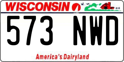 WI license plate 573NWD