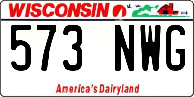WI license plate 573NWG