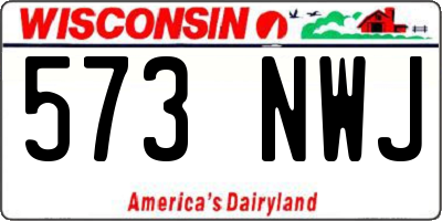 WI license plate 573NWJ
