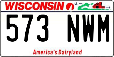 WI license plate 573NWM