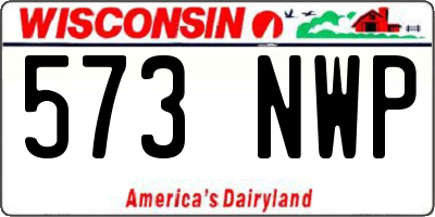 WI license plate 573NWP