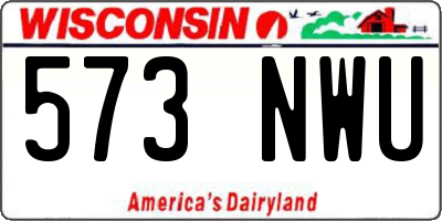 WI license plate 573NWU