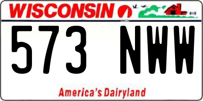 WI license plate 573NWW