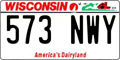 WI license plate 573NWY