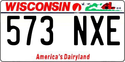 WI license plate 573NXE