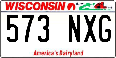 WI license plate 573NXG