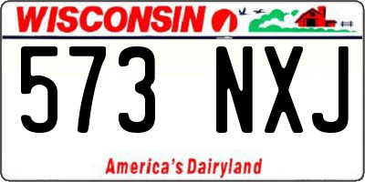 WI license plate 573NXJ