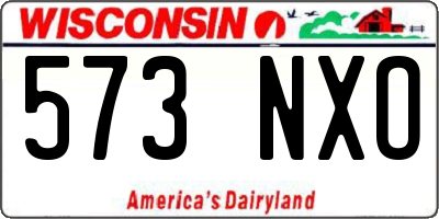 WI license plate 573NXO