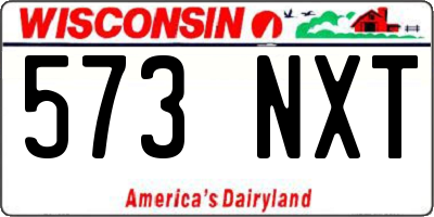 WI license plate 573NXT
