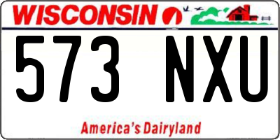 WI license plate 573NXU