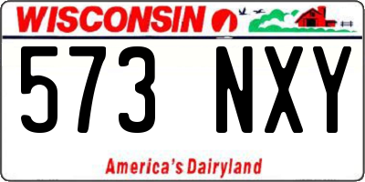 WI license plate 573NXY