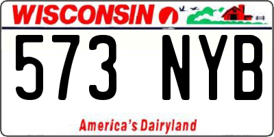 WI license plate 573NYB