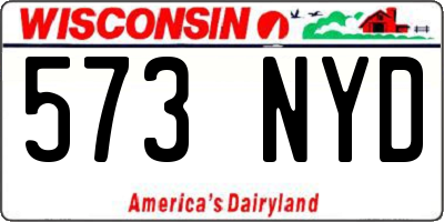 WI license plate 573NYD