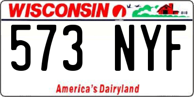WI license plate 573NYF