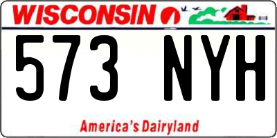 WI license plate 573NYH