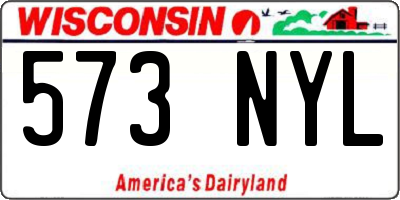 WI license plate 573NYL