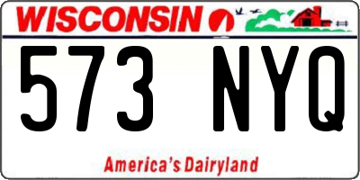 WI license plate 573NYQ