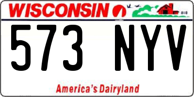 WI license plate 573NYV