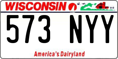 WI license plate 573NYY