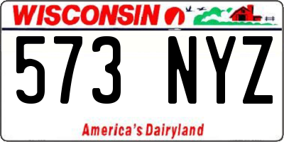 WI license plate 573NYZ
