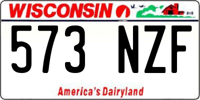 WI license plate 573NZF