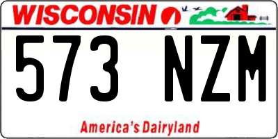 WI license plate 573NZM