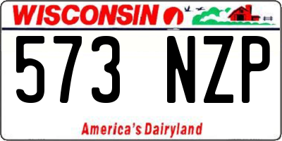 WI license plate 573NZP