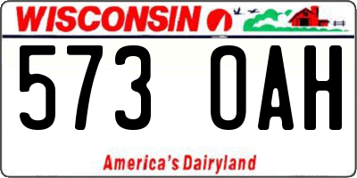 WI license plate 573OAH