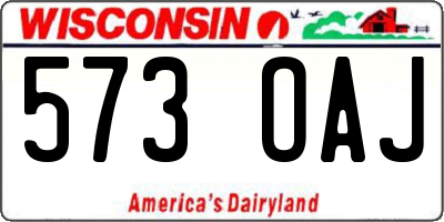 WI license plate 573OAJ