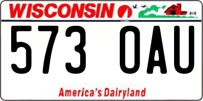 WI license plate 573OAU