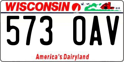 WI license plate 573OAV