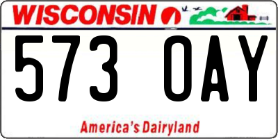 WI license plate 573OAY