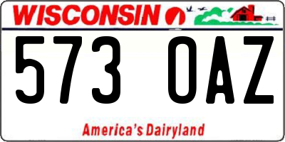 WI license plate 573OAZ