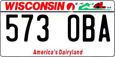 WI license plate 573OBA