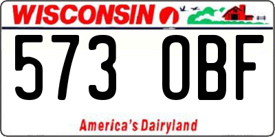 WI license plate 573OBF
