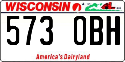 WI license plate 573OBH