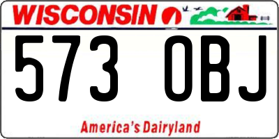 WI license plate 573OBJ