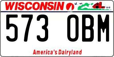 WI license plate 573OBM