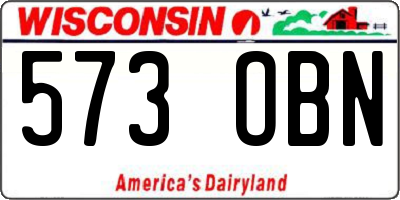 WI license plate 573OBN
