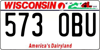 WI license plate 573OBU