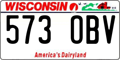 WI license plate 573OBV