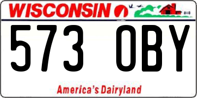 WI license plate 573OBY