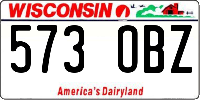 WI license plate 573OBZ