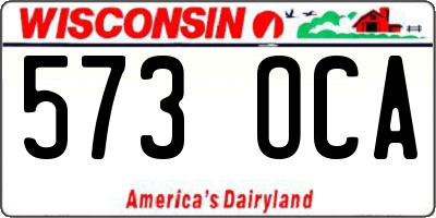 WI license plate 573OCA