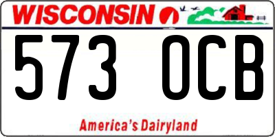 WI license plate 573OCB